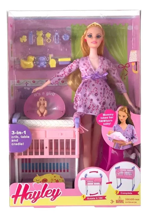 Lucy Barbi Muñeca Embarazada Con Accesorios Para Niñas