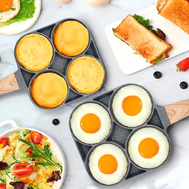 Sartén Antiadherente Multiusos 3 En 1 Para Huevos Carne Color Gris oscuro