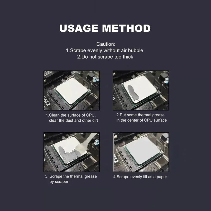Pasta Térmica Disipadora Cpu Alto Rendimiento Kit Aplicación