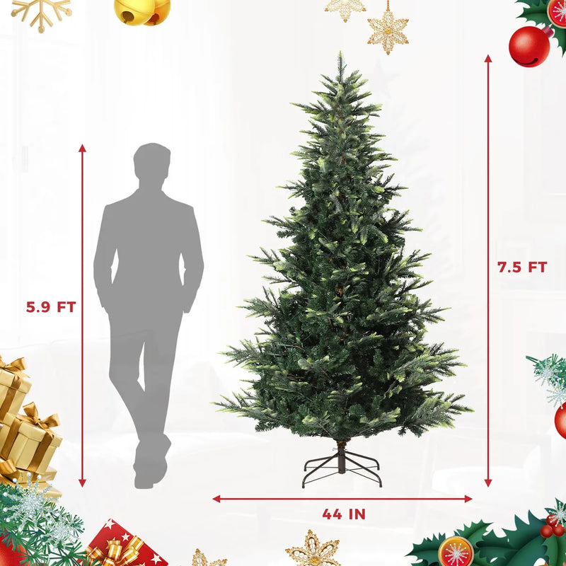 Arbol De Navidad Artificial Preiluminado De 7.5 Pies, Arbole
