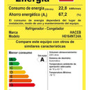 Nevera con freezer inverter Haceb NEV LIS 243 SE DA ME NC INV NEV LIS 243 SE DA ME NC INV color negro con capacidad de 243L