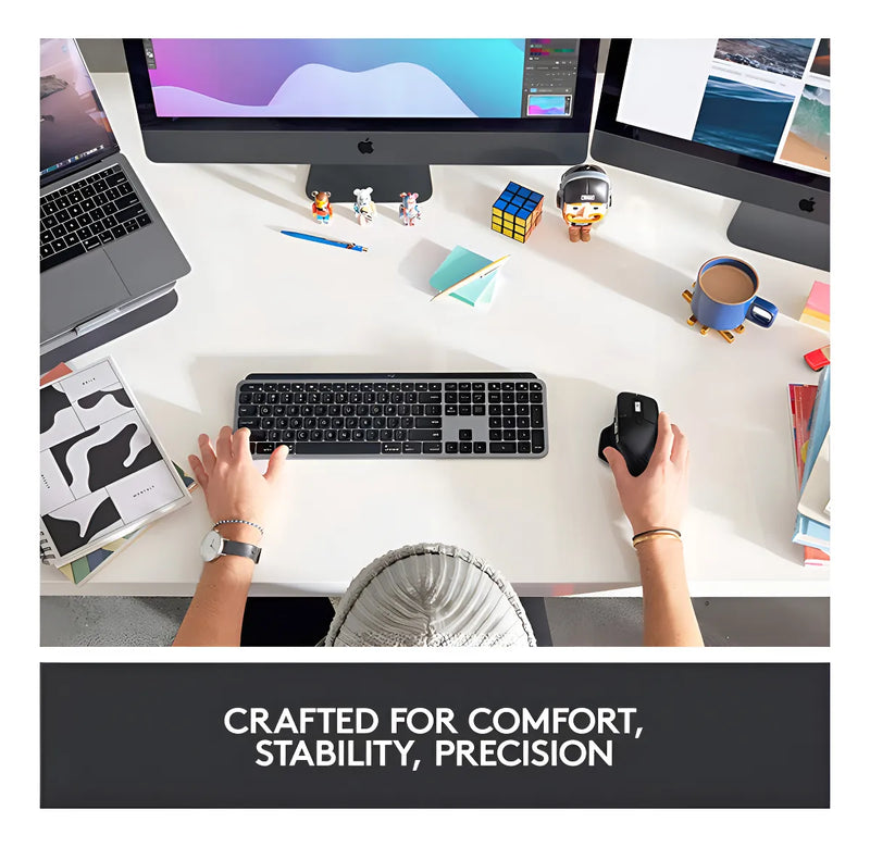 Teclado Logitech Mx Keys Inalambrico Iluminado Para Mac Color Del Teclado Gris Oscuro Idioma Inglés Us
