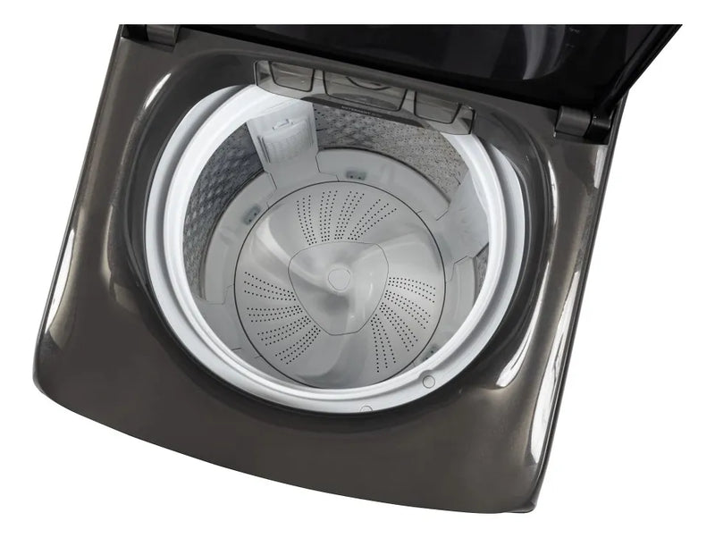 Lavadora Carga Superior 18 Kg Titanio Acero Inoxidable Midea Gris