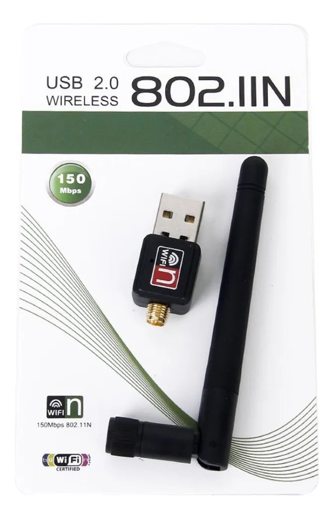 Adaptador Wifi Usb 600mbps Antena 802.iin 802-1 Wireless