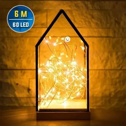 Luces Micro Led Alambre X60l Extensión Luz 6 Metros