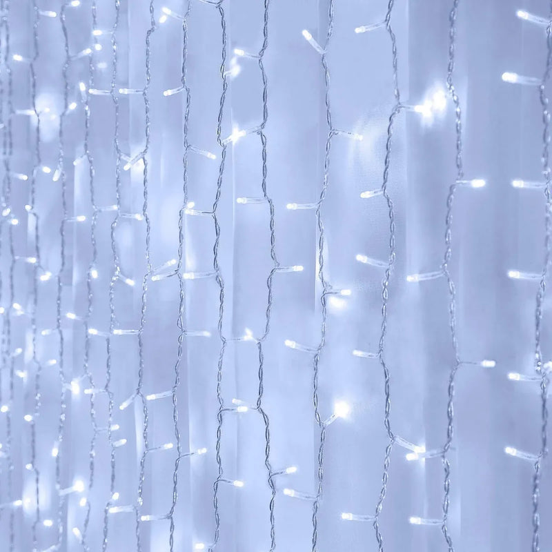 Luces Navidenas Led De Cortina, 200 Luces, Impermeables