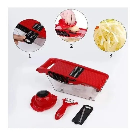 Ayudante Cocina Rallador/cortador Verduras Mandoline 6 En 1