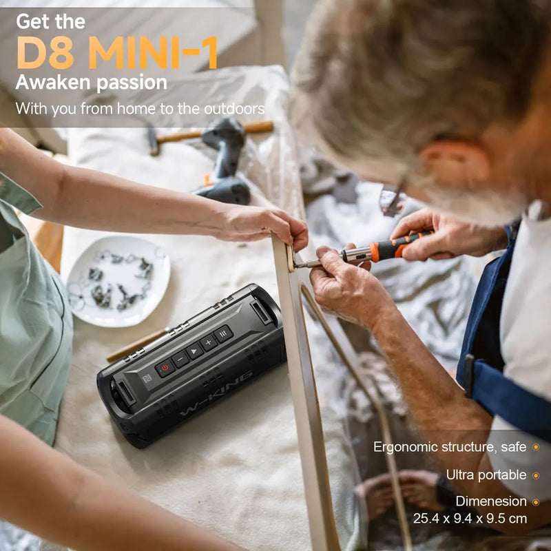 Altavoz Bluetooth W-king Potente Con Batería 24h