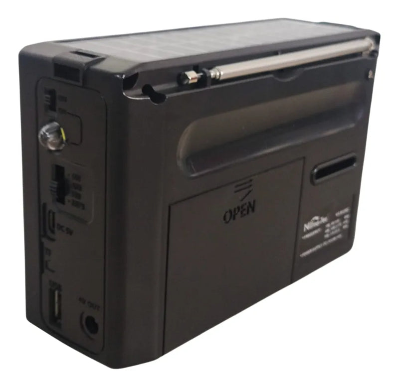 Radio Portátil Carga Solar Bocina Reproductor Música Usb Tf