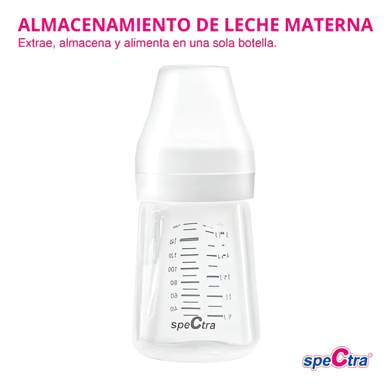2 Botellas Almacenar Leche Materna Spectra Biberón Lactancia Color Rosa Claro