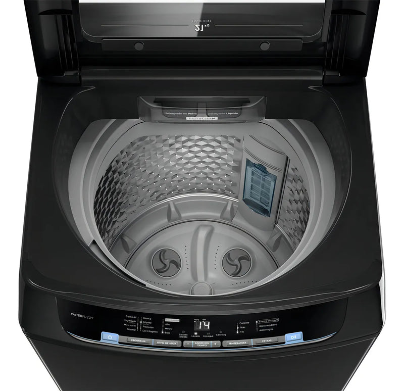 Lavadora Electrolux Carga Superior 21Kg Panel Digital Efficient Care Negra EWIX21F3CSB