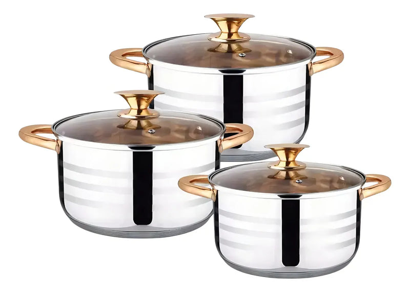Estufa Inducción Empotrable Renahouse 3600w + Ollas Color Negro
