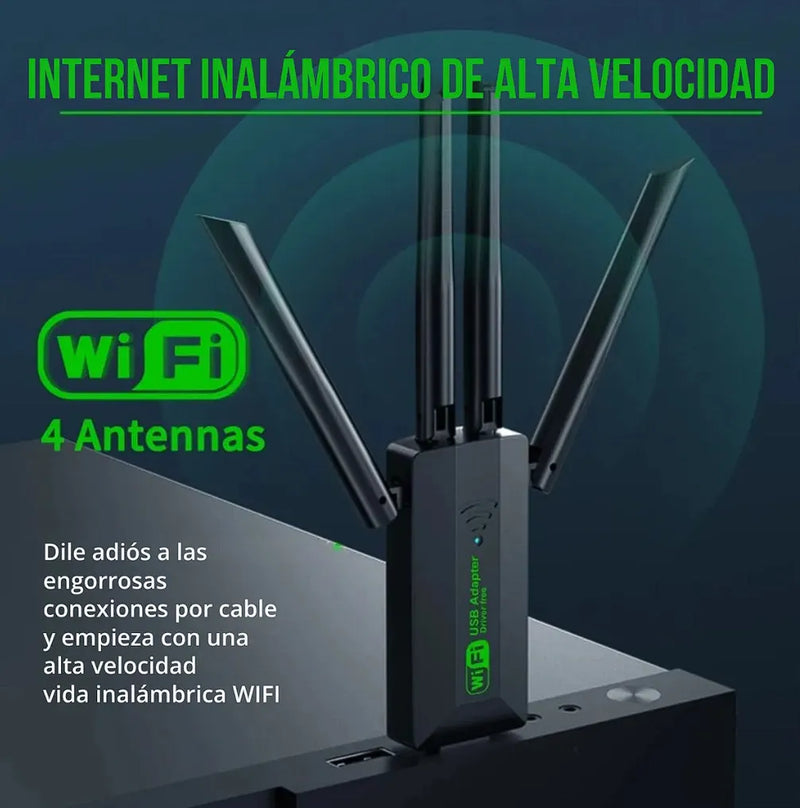 Tarjeta Wifi 5 Rompe Muros Usb 3.0 Alto Rendimiento