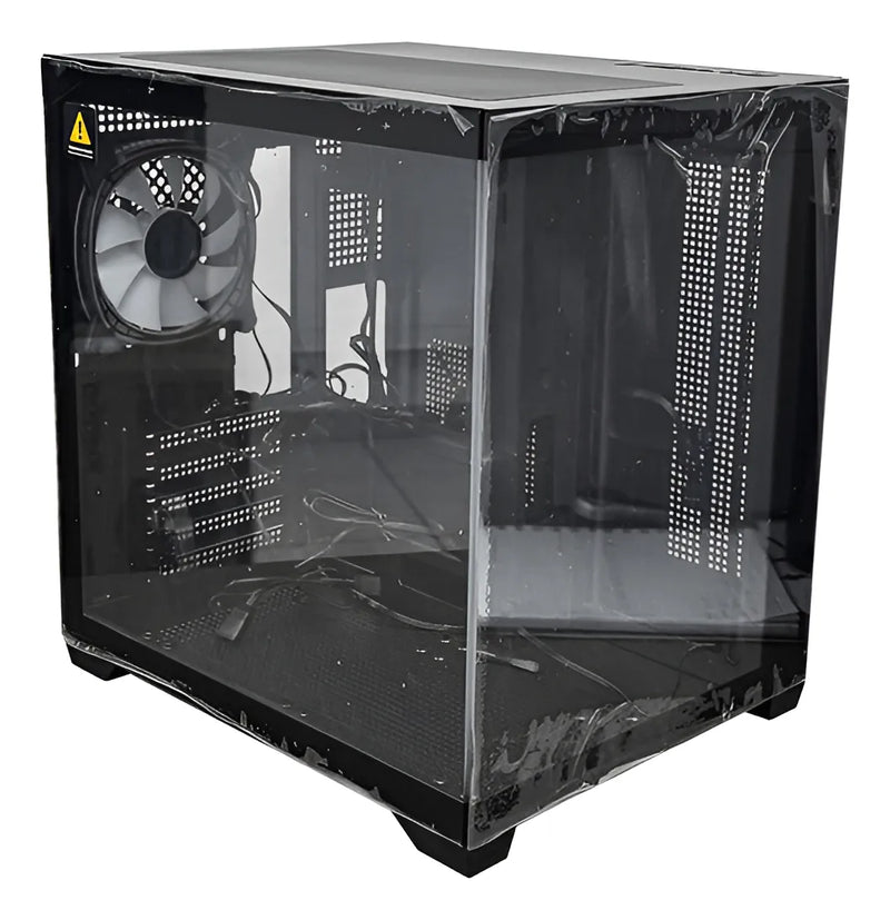 Gabinete Chasis Para Pc Gamer Pecera Argb Negro + 5 Cooler