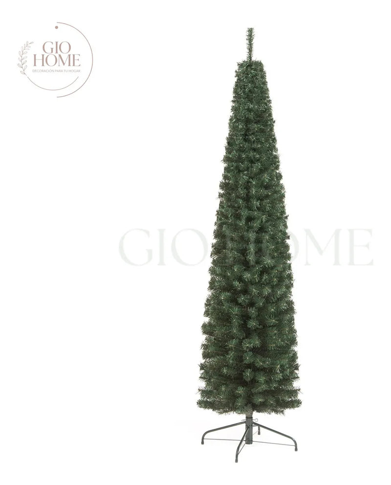 Arbol de Navidad Vermont 2.25m 475 Puntas Gio Home Pino Navideño Look Natural Base Metálica Artificial para Decoración con Bolas Adornos Extensiones Cintas Bombillos Botas Campanas Luces Estrella Noel
