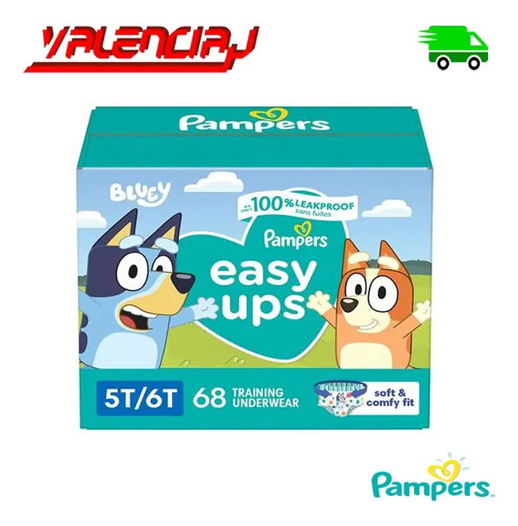 68 Pampers Pañales Easy Up T5- T6 Talla 5-6