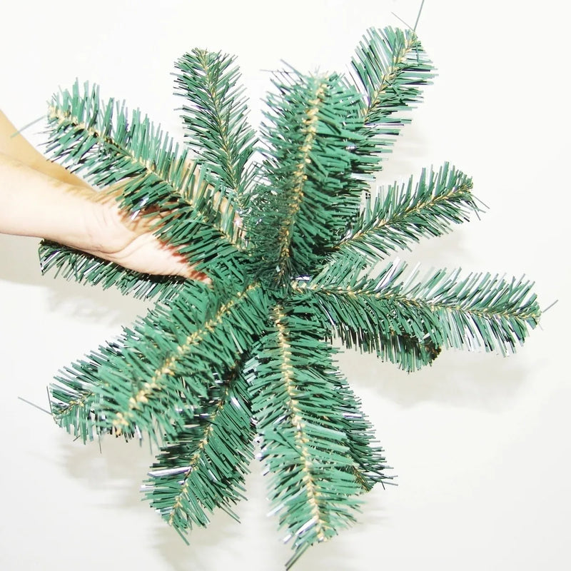 Árbol Navideño Montañes 1.50m Para Guirnalda Luces Bolas Verde