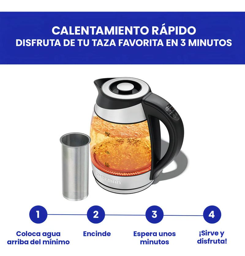 Lava Electrica Chefman Rj11-17-cti-rl 1.8 L Inox