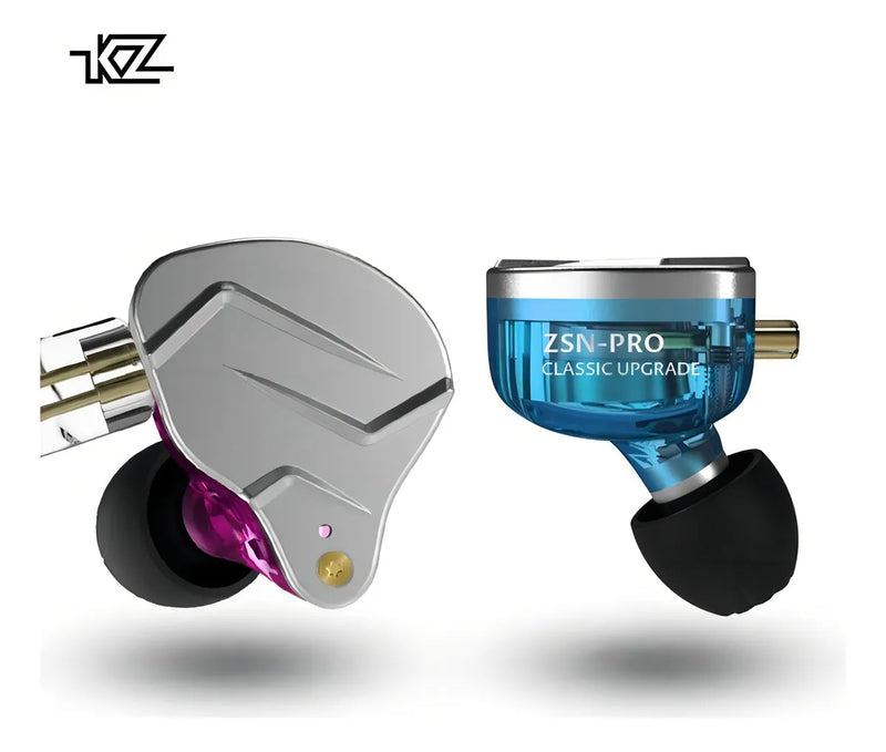 Fone de ouvido in-ear sem fio KZ Auriculares con cable ZSN Pro with mic negro