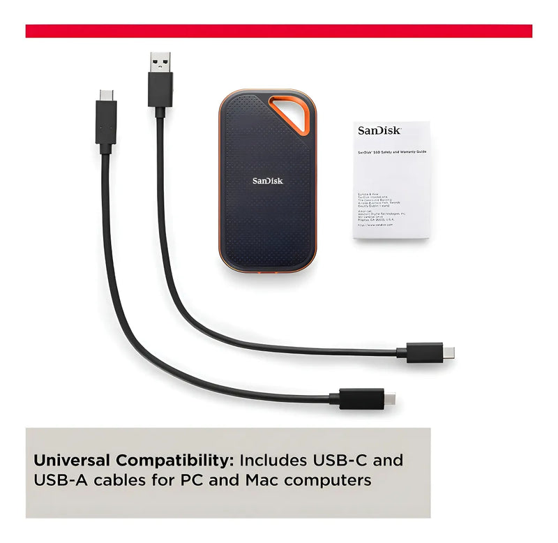 Disco sólido externo SanDisk Extreme Pro SDSSDE81-2T00-G25 2TB negro