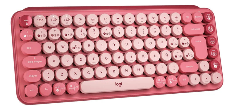 Teclado Bluetooth Logitech Qwerty Logitech Brown Español Latinoamérica Color Heartbreaker