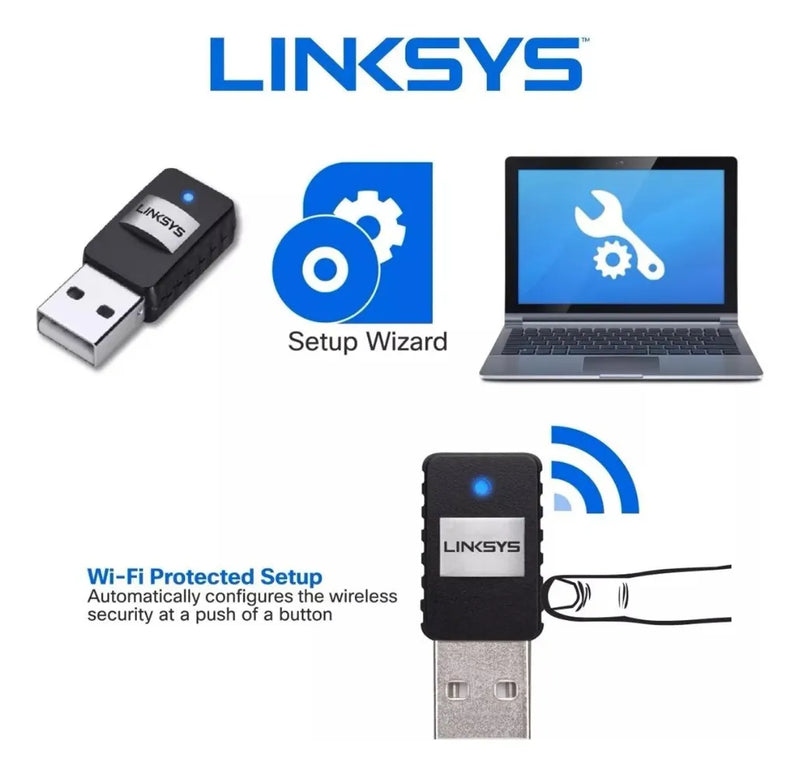 Linksys Ae6000 Adaptador Mini Usb Wifi Dual Band Ac 580mbps