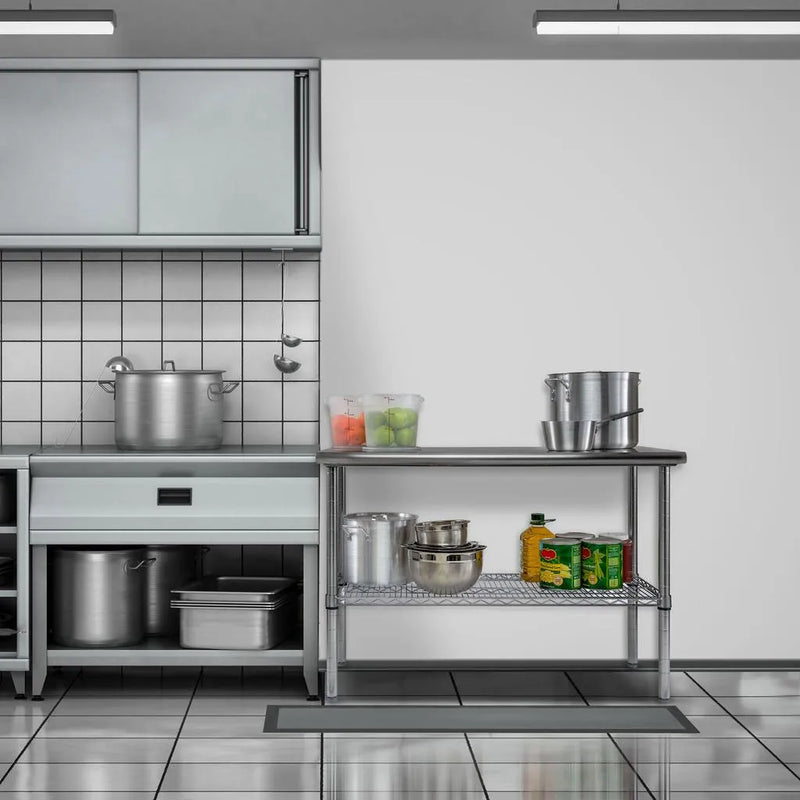 Mesa Trabajo Comercial Acero Inoxidable Liso