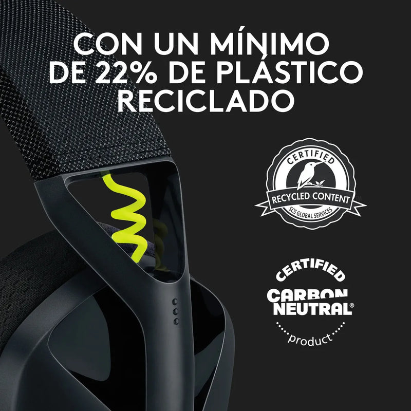 Auriculares Gamer G435 Logitech G Wireless Gaming Headset Color Negro/Amarillo fluorescente
