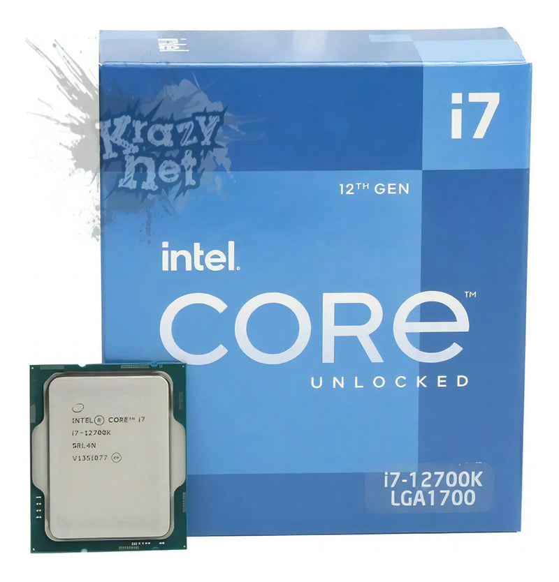 Procesador gamer Intel Core I7-12700K BX8071512700K de 12 núcleos y 5GHz de frecuencia con gráfica integrada