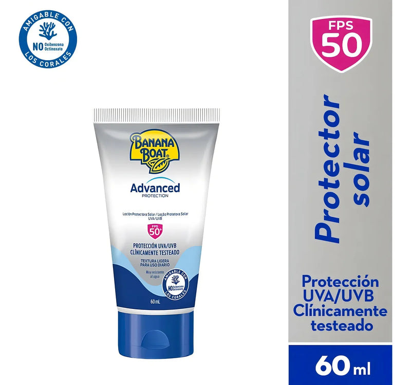 Protector Solar en Loción Banana Boat Advanced FPS 50 Ligero 60ml