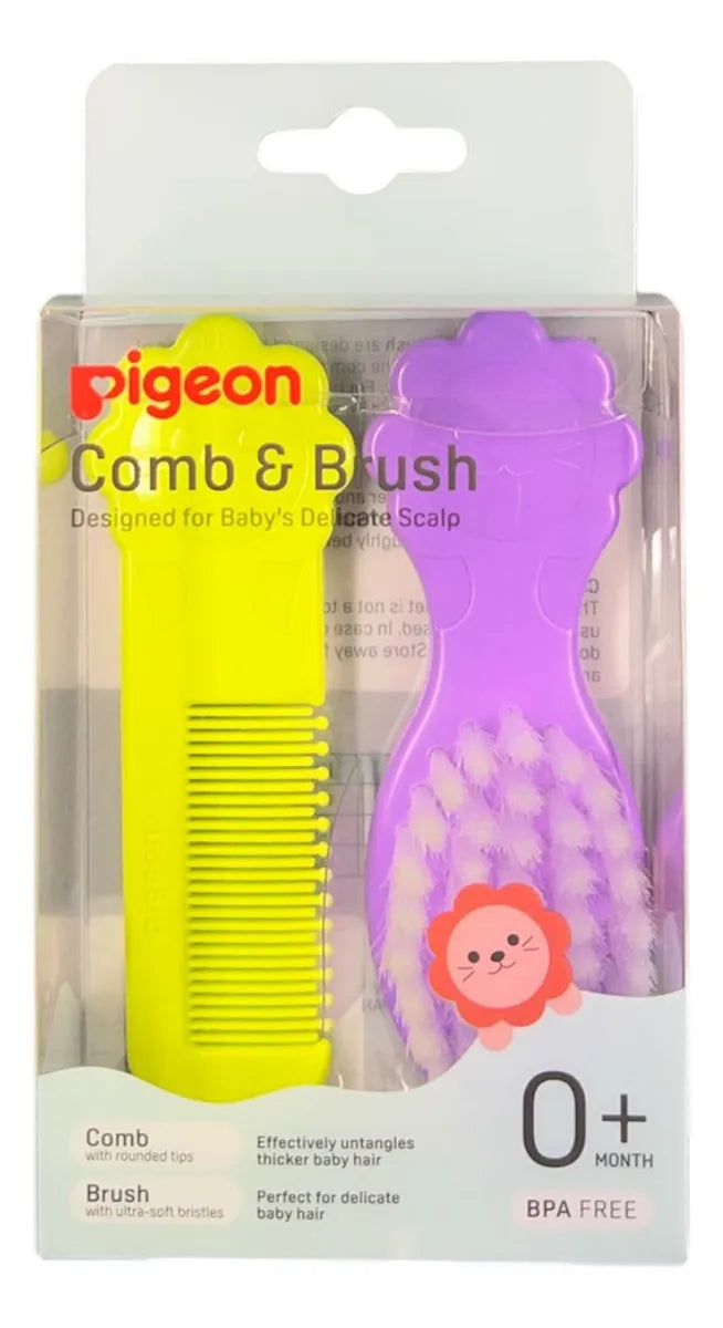 Set Cepillo Y Peine Suave Para Bebés Pigeon