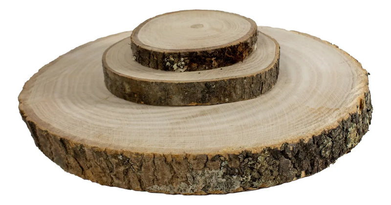 Rodaja De Madera X2 Natural 10cm 2 X Rodajas De Madera Natural De 10 Cm