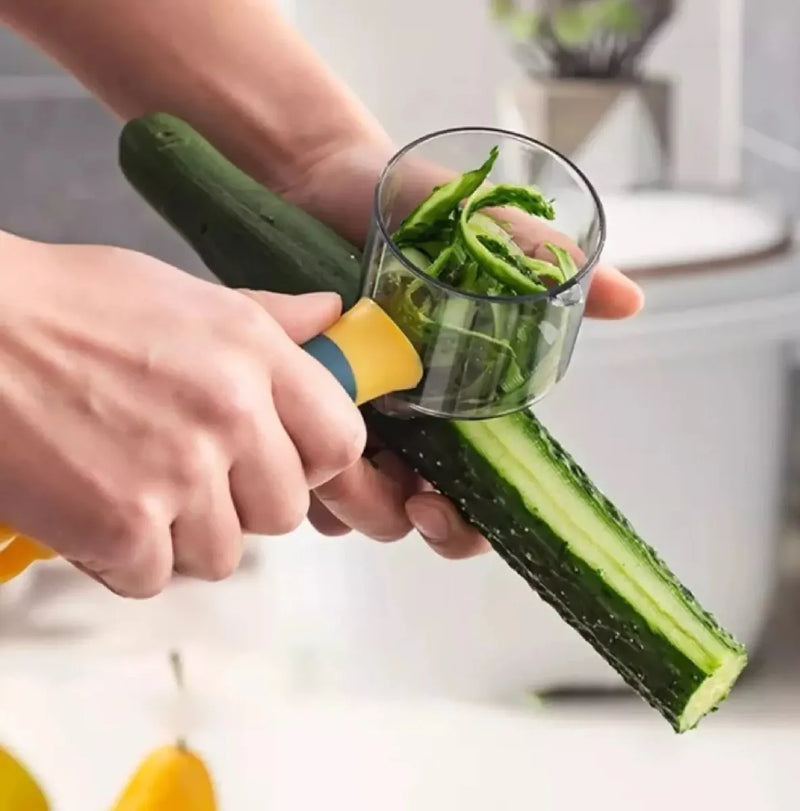 Pelador De Verduras Frutas Multifuncional Con Almacenamiento