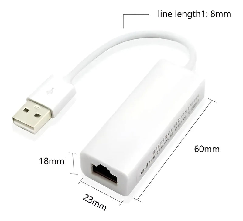 Adaptador Usb Ethernet Red Lan Ethernet Rj45 A Usb 2.0