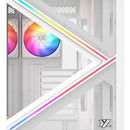 Chasis Gamer Xyz Qubex White | Argb | Atx | 4 Fans | Type C Blanco