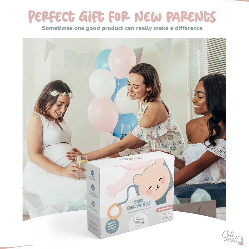 Cinturón Bebe Pañales Para Calmar Cólicos Alivio Gases Gris Oso