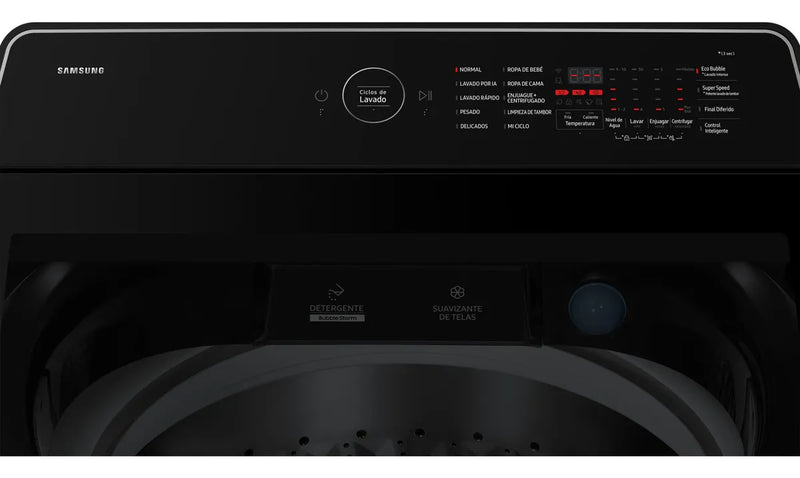 Lavadora Samsung 20 Kg Carga Superior Bespoke Ai Wash Negra Negra