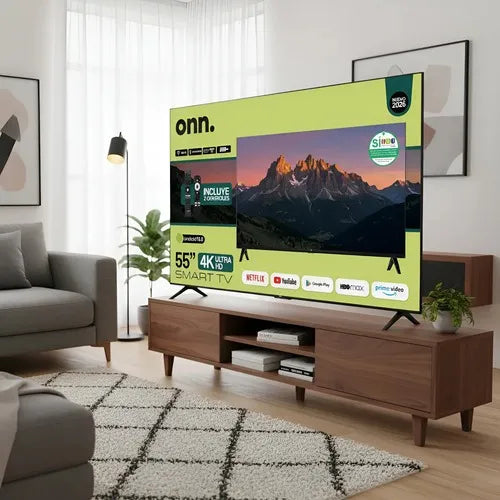 Smart Tv 55 Onn 4k Android 15 + Magis Tv + Control Voz