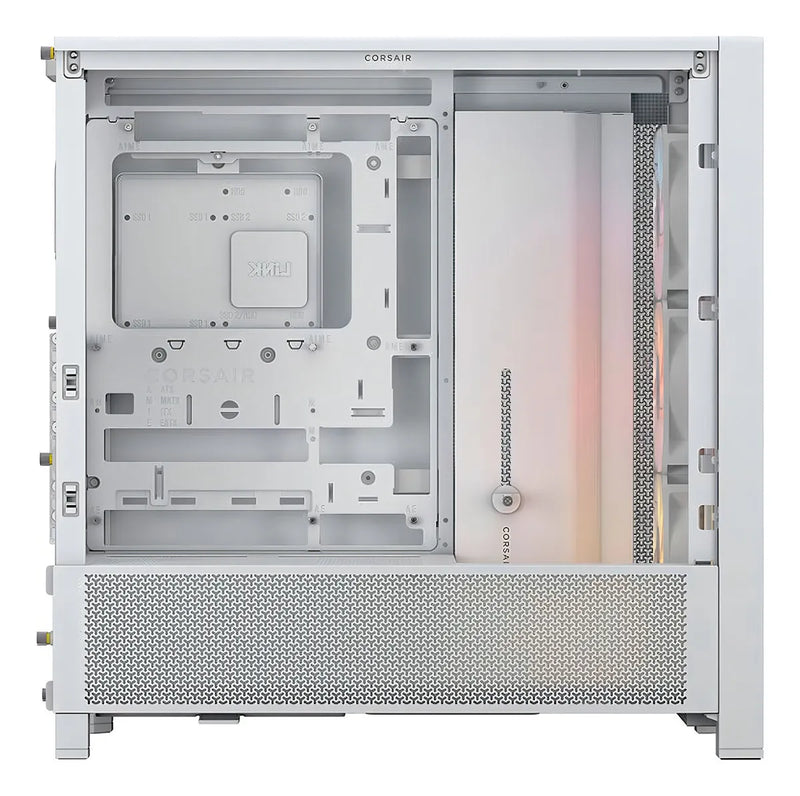 Gabinete Corsair Frame 4000d Rs Vidrio Fan Argb X3 Blanco