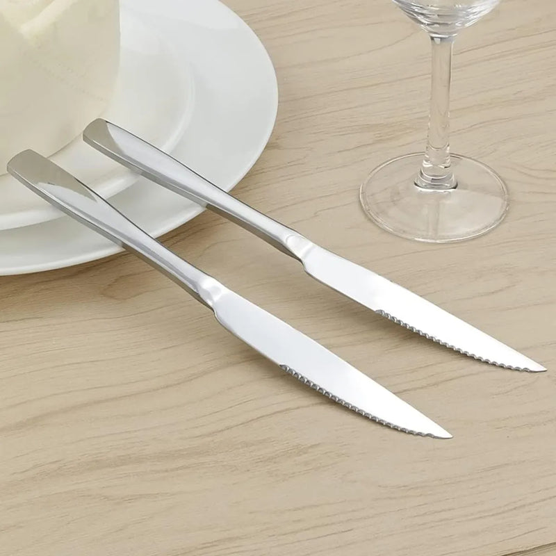 Set De 6 Cuchillos Acero Inoxidable Mesa Acero 410 Plateado