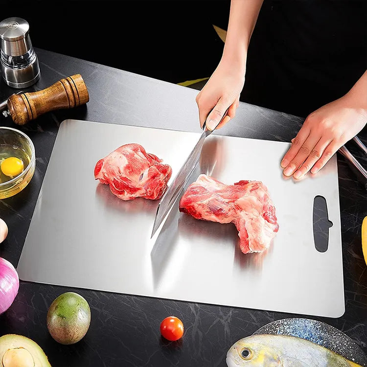 Tabla De Cocina Aleación Titanio Acero Inoxidable Sus 304 Lisa Plateado