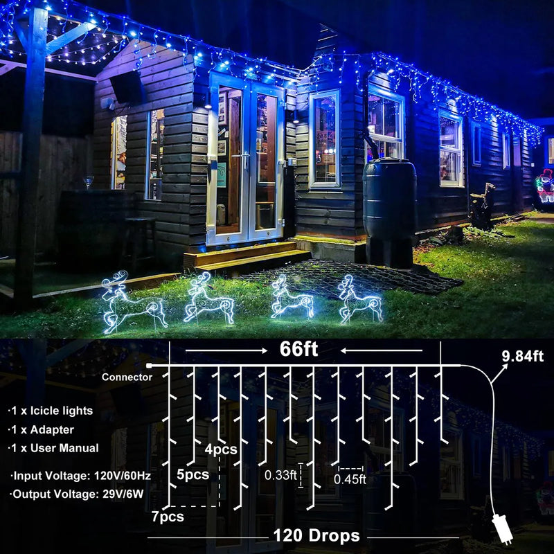 Luces Led Navidenas Brillantes Para Patio