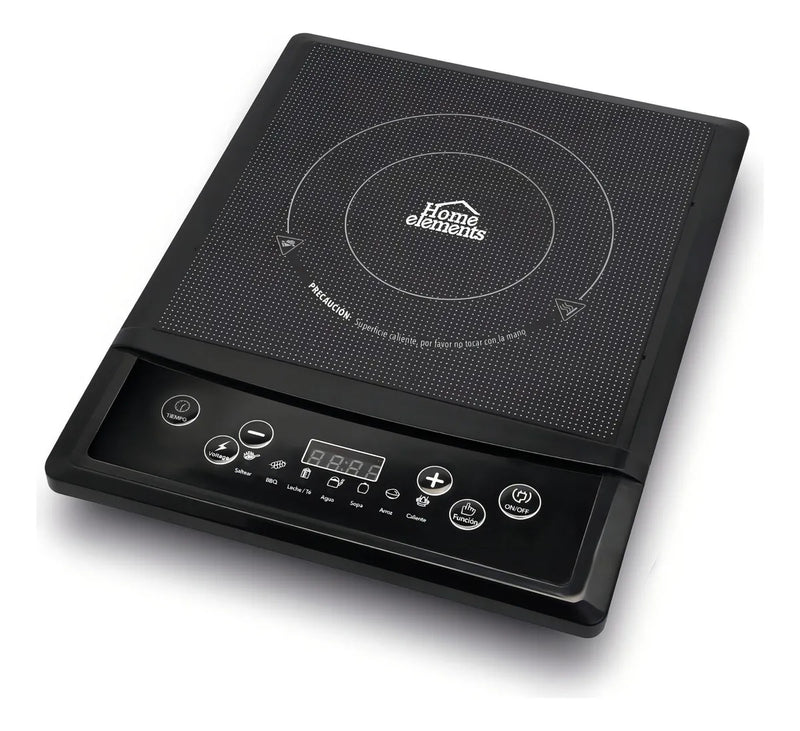 Estufa Inducción Eléctrica Digital Portátil 1 Puesto Home El Color Negro