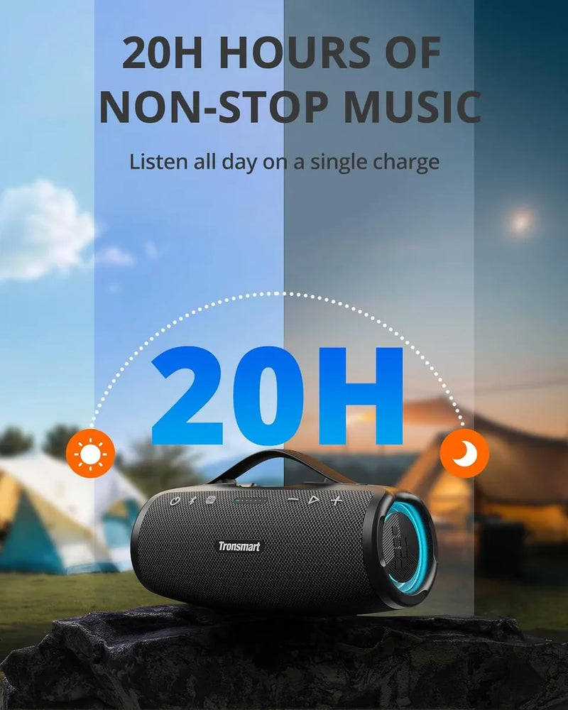 Parlante Tronsmart Mirtune S100 Bluetooth 50w Portátil Led Negro