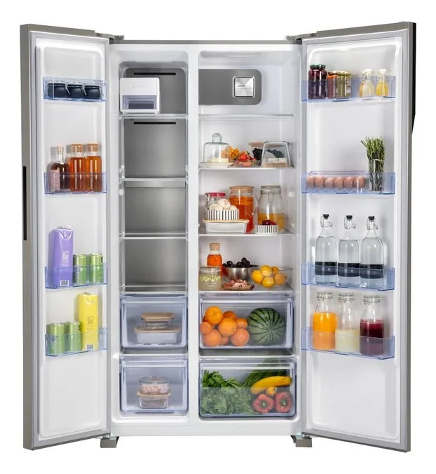 Nevecón Electrolux no frost side by side 531L inverter gris ERSA53V3HVG