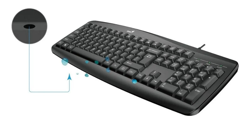 Kit de teclado y mouse Genius KM-200 Español de color negro