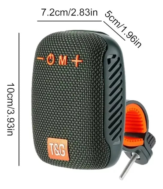 Altavoz Portátil De Bluetooth Para Bicicleta Color Militar