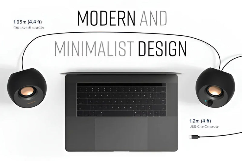 Altavoces Creative Minimalista, Pebble V3 2.0, Bluetooth 5.0