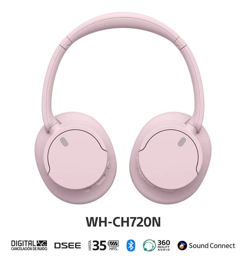 Audífonos Inalámbricos Con Noise Cancelling Wh-ch720n Color Rosado