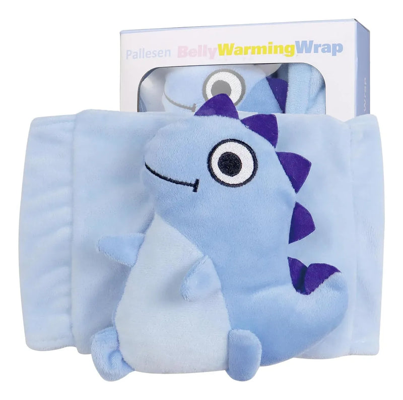 Cinturón De Pañales Para Calmar Cólicos Alivio Gases Bebe Azul Claro Dinosaurio